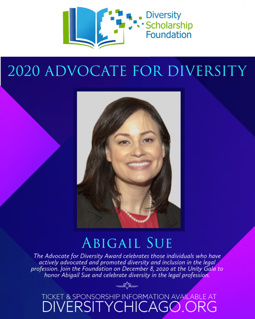 2020 Advocate for Diversity Award Recipient  Abigail Sue  Diversity Scholarship Foundation